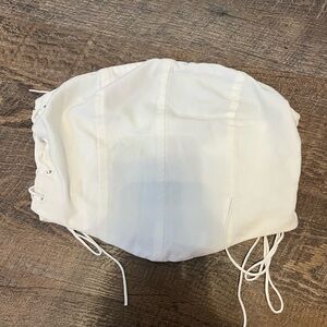 Kendall & Kylie Cream Corset Top